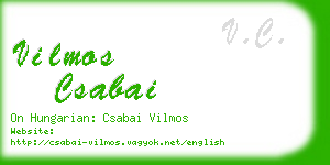 vilmos csabai business card